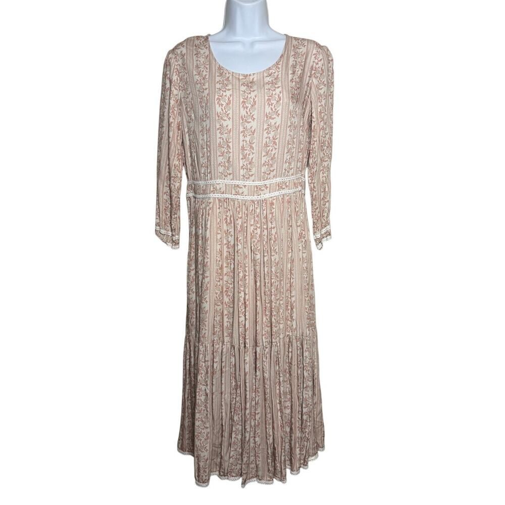 Beau & Ro Prairie Midi Dress – Women’s Size S, Vintage-Floral Cottagecore